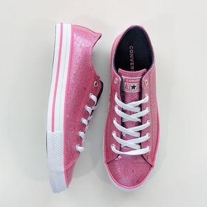 Converse Chuck Taylor All Star OX Mod Pink White Glitter Youth 3